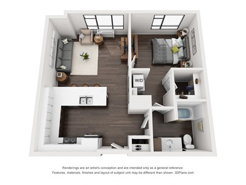 Sky3 Apartments 1D.1 Floor Plan